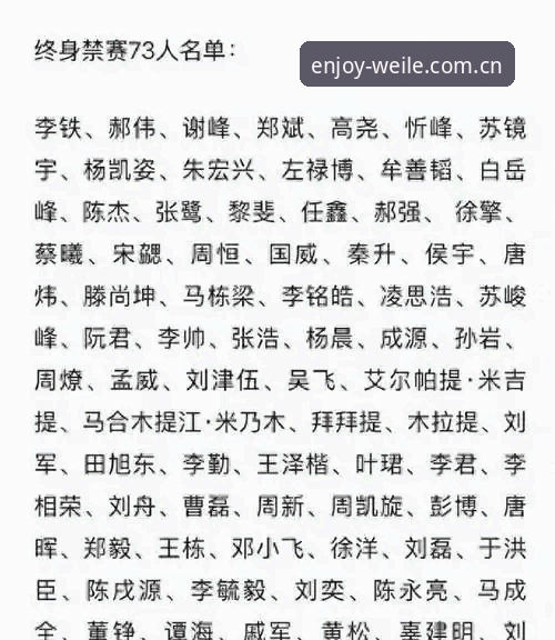 中国足协第三批禁足名单公布，微乐体育官网如何追踪这场足球反腐风暴？